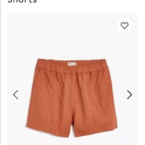 NWT Madewell Linen-Blend Easy Pull-On Shorts